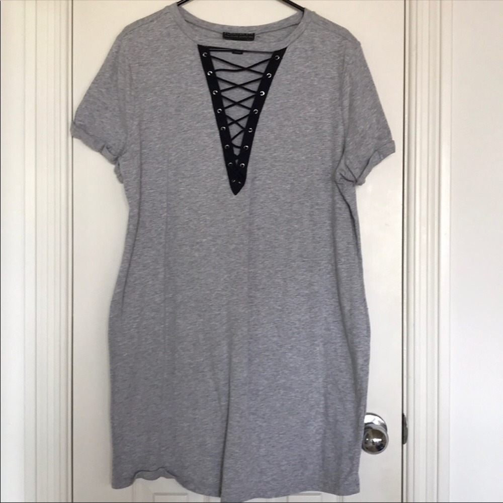 Forever 21 Grey Lace Up